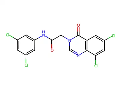 2-(6,8-Dichloro-4-oxo-3(4H)-quinazolinyl)-N-(3,5-dichlorophenyl)acetamide structure