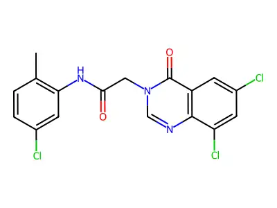 N-(5-Chloro-2-methylphenyl)-2-(6,8-dichloro-4-oxo-3(4H)-quinazolinyl)acetamide structure