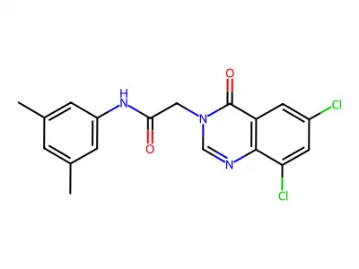 2-(6,8-Dichloro-4-oxo-3(4H)-quinazolinyl)-N-(3,5-dimethylphenyl)acetamide structure