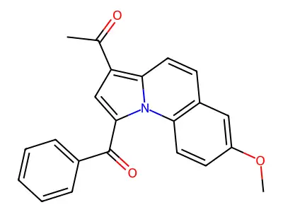 1-(1-Benzoyl-7-methoxypyrrolo(1,2-A)quinolin-3-YL)ethanone structure
