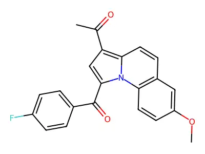 1-(1-(4-Fluorobenzoyl)-7-methoxypyrrolo(1,2-A)quinolin-3-YL)ethanone structure