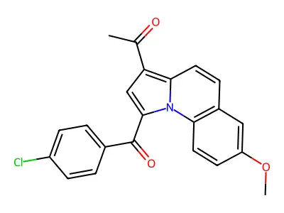 1-(1-(4-Chlorobenzoyl)-7-methoxypyrrolo(1,2-A)quinolin-3-YL)ethanone structure