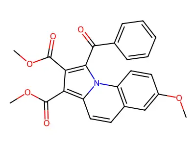 Dimethyl 1-benzoyl-7-methoxypyrrolo(1,2-A)quinoline-2,3-dicarboxylate structure