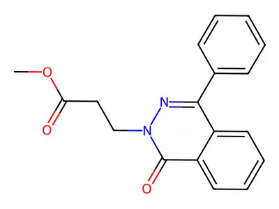 Methyl 3-(1-oxo-4-phenylphthalazin-2(1H)-yl)propanoate structure
