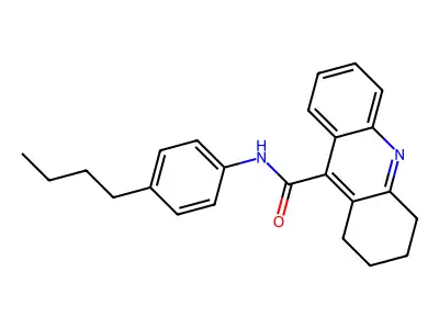 N-(4-Butylphenyl)-1,2,3,4-tetrahydro-9-acridinecarboxamide structure