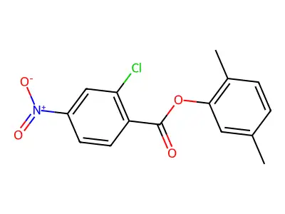 2,5-Dimethylphenyl 2-chloro-4-nitrobenzoate structure
