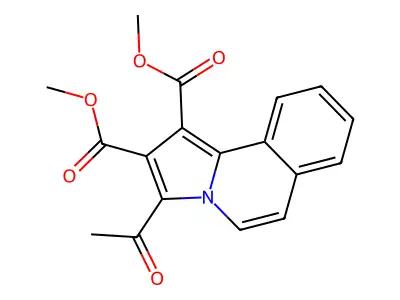 Dimethyl 3-acetylpyrrolo[2,1-a]isoquinoline-1,2-dicarboxylate structure