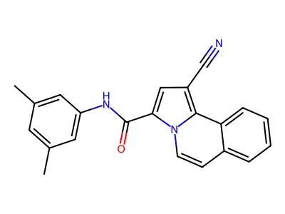 1-Cyano-N-(3,5-dimethylphenyl)pyrrolo(2,1-A)isoquinoline-3-carboxamide structure