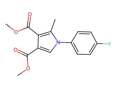 Dimethyl 1-(4-fluorophenyl)-2-methyl-1H-pyrrole-3,4-dicarboxylate structure
