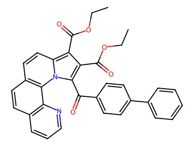 DIETHYL 11-([1,1'-BIPHENYL]-4-YLCARBONYL)PYRROLO[1,2-A][1,10]PHENANTHROLINE-9,10-DICARBOXYLATE structure