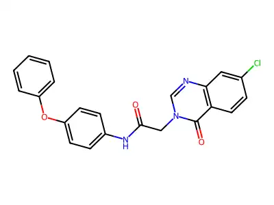 2-(7-Chloro-4-oxo-3(4H)-quinazolinyl)-N-(4-phenoxyphenyl)acetamide structure