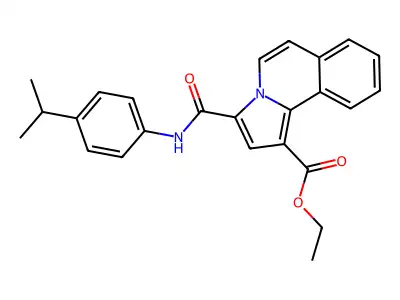 Ethyl 3-((4-isopropylanilino)carbonyl)pyrrolo(2,1-A)isoquinoline-1-carboxylate structure