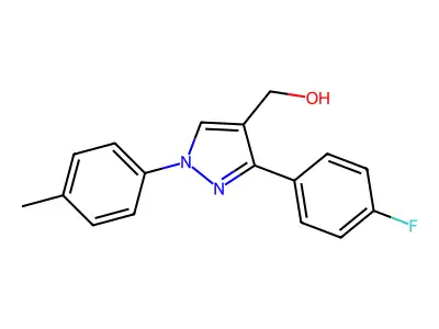 (3-(4-Fluorophenyl)-1-P-tolyl-1H-pyrazol-4-YL)methanol structure