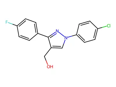 (1-(4-Chlorophenyl)-3-(4-fluorophenyl)-1H-pyrazol-4-YL)methanol structure