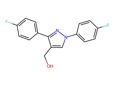 (1,3-Bis(4-fluorophenyl)-1H-pyrazol-4-YL)methanol structure