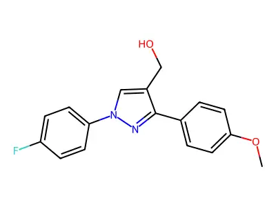 1-(4-Fluorophenyl)-3-(4-methoxyphenyl)-1H-pyrazole-4-methanol structure