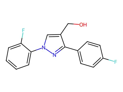 (1-(2-Fluorophenyl)-3-(4-fluorophenyl)-1H-pyrazol-4-YL)methanol structure