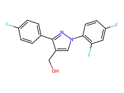 (1-(2,4-Difluorophenyl)-3-(4-fluorophenyl)-1H-pyrazol-4-YL)methanol structure