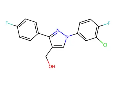 (1-(3-Chloro-4-fluorophenyl)-3-(4-fluorophenyl)-1H-pyrazol-4-YL)methanol structure