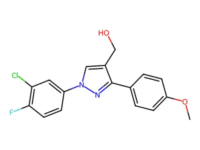 (1-(3-Chloro-4-fluorophenyl)-3-(4-methoxyphenyl)-1H-pyrazol-4-YL)methanol structure