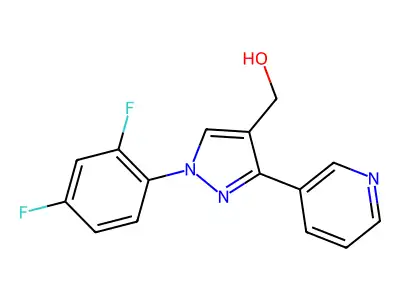 (1-(2,4-Difluorophenyl)-3-(pyridin-3-YL)-1H-pyrazol-4-YL)methanol structure
