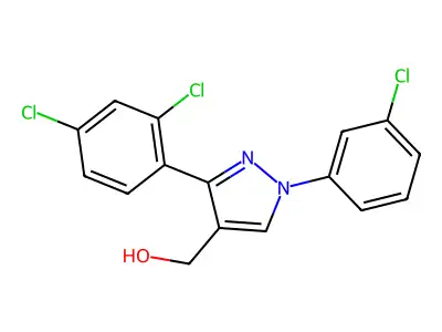 (1-(3-Chlorophenyl)-3-(2,4-dichlorophenyl)-1H-pyrazol-4-YL)methanol structure
