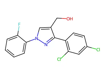 (3-(2,4-Dichlorophenyl)-1-(2-fluorophenyl)-1H-pyrazol-4-YL)methanol structure