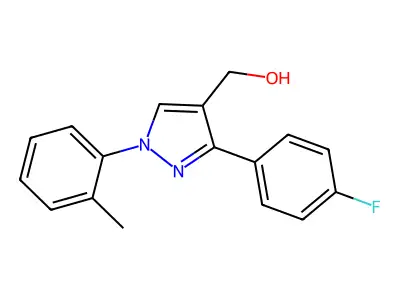 (3-(4-Fluorophenyl)-1-O-tolyl-1H-pyrazol-4-YL)methanol structure