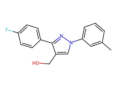 (3-(4-Fluorophenyl)-1-M-tolyl-1H-pyrazol-4-YL)methanol structure