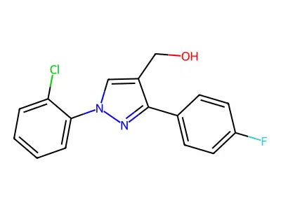 (1-(2-Chlorophenyl)-3-(4-fluorophenyl)-1H-pyrazol-4-YL)methanol structure