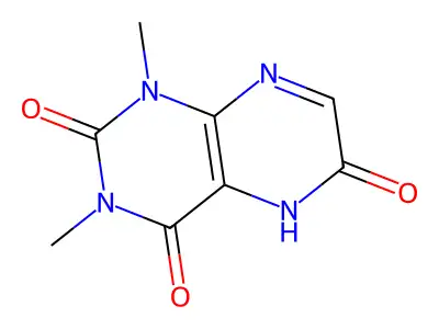 1,3-dimethyl-5H-pteridine-2,4,6-trione structure