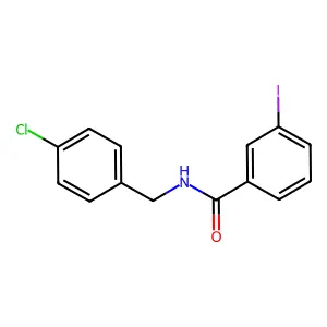 N-[(4-chlorophenyl)methyl]-3-iodobenzamide structure