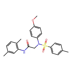 N-(2,5-dimethylphenyl)-2-(4-methoxy-N-(4-methylphenyl)sulfonylanilino)acetamide structure