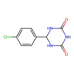 6-(4-Chlorophenyl)-1,3,5-triazinane-2,4-dione structure