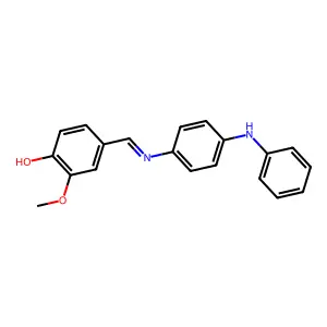 2-methoxy-4-[(E)-{[4-(phenylamino)phenyl]imino}methyl]phenol structure
