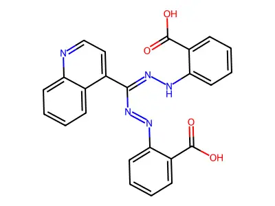2-[(2Z)-2-[[(2-carboxyphenyl)diazenyl]-quinolin-4-ylmethylid structure