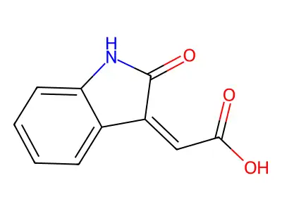 (Z)-2-(2-oxoindolin-3-ylidene)acetic acid structure