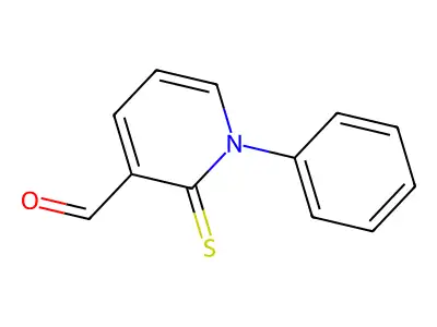1,2-Dihydro-1-phenyl-2-thioxonicotinaldehyde structure