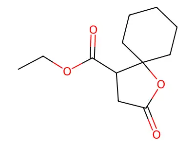 2-Oxo-1-oxa-spiro[4.5]decane-4-carboxylic acid ethyl ester structure