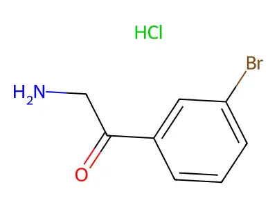 2-Amino-1-(3-bromophenyl)ethanone structure