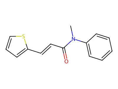 N-methyl-N-phenyl-3-thiophen-2-ylprop-2-enamide structure