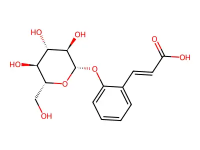 3-[2-[3,4,5-Trihydroxy-6-(hydroxymethyl)oxan-2-yl]oxyphenyl]prop-2-enoic acid structure