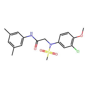 2-(3-chloro-4-methoxy-N-methylsulfonylanilino)-N-(3,5-dimethylphenyl)acetamide structure
