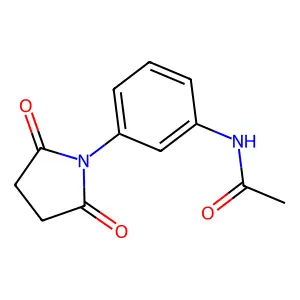 N-[3-(2,5-dioxo-1-pyrrolidinyl)phenyl]acetamide structure