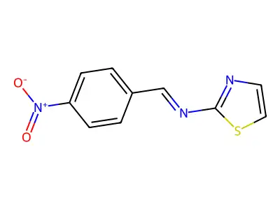 1-(4-nitrophenyl)-N-(1,3-thiazol-2-yl)methanimine structure