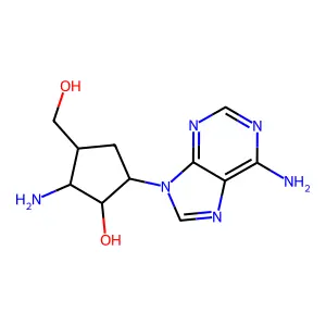Carbocyclic-3'-amino-adenosine structure