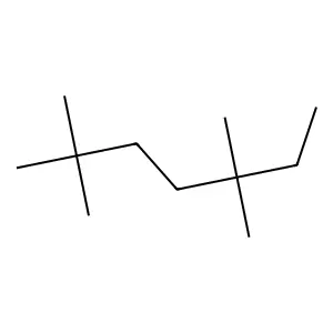 2,2,5,5-Tetramethylheptane structure