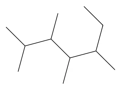 2,3,4,5-Tetramethylheptane structure