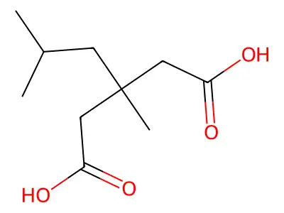 3-methyl-3-(2-methylpropyl)pentanedioic Acid structure