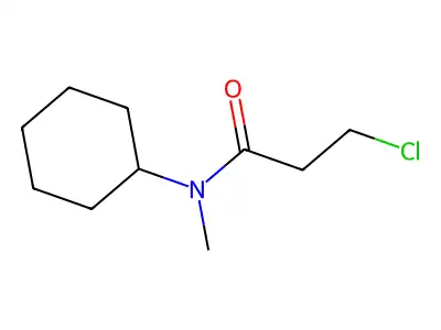 3-chloro-N-cyclohexyl-N-methylpropanamide structure
